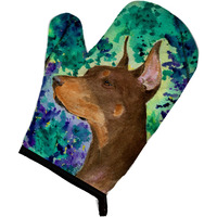 "Caroline's Treasures SS8457OVMT Doberman Oven Mitt, 12"" by 8.5"", Multicolor"