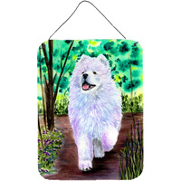"Caroline's Treasures SS8458DS1216 Samoyed Aluminium Metal Wall or Door Hanging Prints, 16"" x 12"", Multicolor"