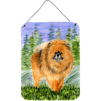 "Caroline's Treasures SS8459DS1216 Pomeranian Aluminium Metal Wall or Door Hanging Prints, 16"" x 12"", Multicolor"