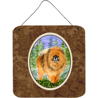 "Caroline's Treasures SS8459DS66 Pomeranian Aluminum Metal Wall or Door Hanging Prints, 6 x 6"", Multicolor"