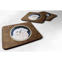 "Caroline's Treasures SS8460FC Starry Night Maltese Foam Coasters Set of 4 (Set of 4), 3.5"" H x 3.5"" W, Multicolor"