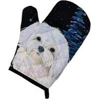 "Caroline's Treasures SS8460OVMT Starry Night Maltese Oven Mitt, 12"" by 8.5"", Multicolor"