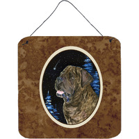 "Caroline's Treasures SS8463DS66 Starry Night Mastiff Aluminum Metal Wall or Door Hanging Prints, 6 x 6"", Multicolor"