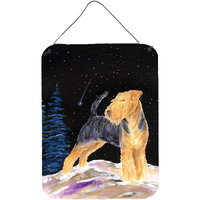 "Caroline's Treasures Starry Night Welsh Terrier Aluminium Metal Wall or Door Hanging Prints, 16"" x 12"", Multicolor"
