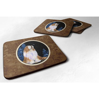 "Caroline's Treasures SS8467FC Starry Night Bearded Collie Foam Coasters Set of 4 (Set of 4), 3.5"" H x 3.5"" W, Multicolor"