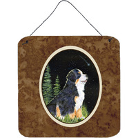 "Caroline's Treasures SS8468DS66 Starry Night Bernese Mountain Dog Aluminum Metal Wall or Door Hanging Prints, 6 x 6"", Multicolor"