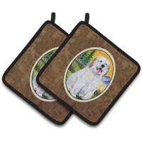 "Caroline's Treasures Great Pyrenees Pair of Pot Holders SS8469PTHD, 7.5HX7.5W, Multicolor"