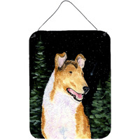 "Caroline's Treasures Starry Night Collie Smooth Aluminium Metal Wall or Door Hanging Prints, 16"" x 12"", Multicolor"