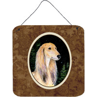 "Caroline's Treasures Starry Night Saluki Aluminum Metal Wall or Door Hanging Prints, 6 x 6"", Multicolor"