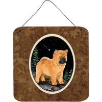 "Caroline's Treasures SS8488DS66 Starry Night Chow Chow Aluminum Metal Wall or Door Hanging Prints, 6 x 6"", Multicolor"