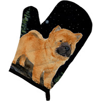"Caroline's Treasures SS8488OVMT Starry Night Chow Oven Mitt, 12"" by 8.5"", Multicolor"