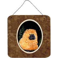 "Caroline's Treasures SS8489DS66 Starry Night Chow Chow Aluminum Metal Wall or Door Hanging Prints, 6 x 6"", Multicolor"