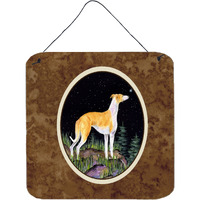 "Caroline's Treasures Starry Night Whippet Aluminum Metal Wall or Door Hanging Prints, 6 x 6"", Multicolor"
