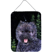 "Caroline's Treasures SS8494DS1216 Starry Night Cairn Terrier Aluminium Metal Wall or Door Hanging Prints, 16"" x 12"", Multicolor"