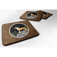 "Caroline's Treasures SS8496FC Starry Night Boxer Foam Coasters Set of 4 (Set of 4), 3.5"" H x 3.5"" W, Multicolor"