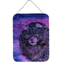 "Caroline's Treasures SS8501DS1216 Starry Night Pomeranian Aluminium Metal Wall or Door Hanging Prints, 16"" x 12"", Multicolor"
