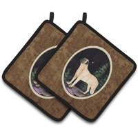 "Caroline's Treasures Starry Night Anatolian Shepherd Pair of Pot Holders SS8505PTHD, 7.5HX7.5W, Multicolor"
