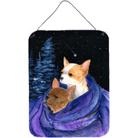 "Caroline's Treasures SS8513DS1216 Starry Night Chihuahua Aluminium Metal Wall or Door Hanging Prints, 16"" x 12"", Multicolor"