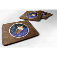 "Caroline's Treasures SS8513FC Starry Night Chihuahua Foam Coasters Set of 4 (Set of 4), 3.5"" H x 3.5"" W, Multicolor"