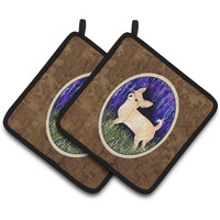 "Caroline's Treasures Starry Night Chihuahua Pair of Pot Holders SS8514PTHD, 7.5HX7.5W, Multicolor"