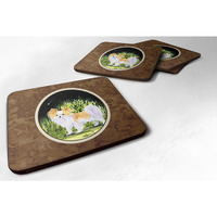 "Caroline's Treasures SS8516FC Starry Night Chihuahua Foam Coasters Set of 4 (Set of 4), 3.5"" H x 3.5"" W, Multicolor"
