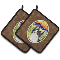 "Caroline's Treasures Chihuahua Pair of Pot Holders SS8517PTHD, 7.5HX7.5W, Multicolor"