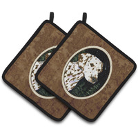 "Caroline's Treasures Starry Night Dalmatian Pair of Pot Holders SS8518PTHD, 7.5HX7.5W, Multicolor"