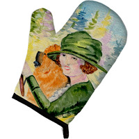 "Caroline's Treasures SS8527OVMT Lady Driving with Her Chow Oven Mitt, 12"" by 8.5"", Multicolor"
