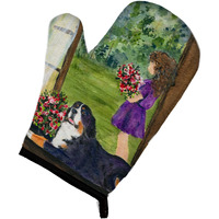 "Caroline's Treasures SS8535OVMT Little Girl with Her Bernese Mountain Dog Oven Mitt, 12"" by 8.5"", Multicolor"