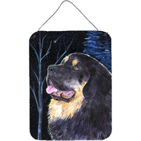 "Caroline's Treasures SS8552DS1216 Starry Night Tibetan Mastiff Aluminium Metal Wall or Door Hanging Prints, 16"" x 12"", Multicolor"