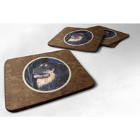"Caroline's Treasures SS8552FC Starry Night Tibetan Mastiff Foam Coasters Set of 4 (Set of 4), 3.5"" H x 3.5"" W, Multicolor"