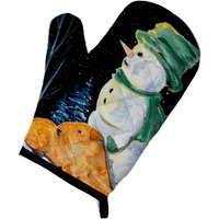 "Caroline's Treasures SS8555OVMT Snowman with Lakeland Terrier Oven Mitt, 12"" by 8.5"", Multicolor"