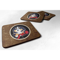 "Caroline's Treasures SS8569FC Bernese Mountain Dog Foam Coasters (Set of 4), 3.5"" H x 3.5"" W, Multicolor"