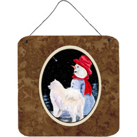 "Caroline's Treasures SS8572DS66 Samoyed Aluminum Metal Wall or Door Hanging Prints, 6 x 6"", Multicolor"