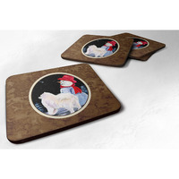 "Caroline's Treasures SS8572FC Samoyed Foam Coasters (Set of 4), 3.5"" H x 3.5"" W, Multicolor"