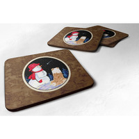 "Caroline's Treasures SS8573FC Australian Shepherd Foam Coasters (Set of 4), 3.5"" H x 3.5"" W, Multicolor"