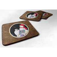 "Caroline's Treasures SS8574FC Australian Shepherd Foam Coasters (Set of 4), 3.5"" H x 3.5"" W, Multicolor"