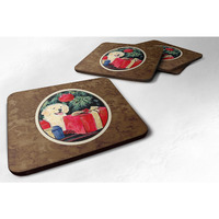 "Caroline's Treasures SS8578FC Golden Retriever Foam Coasters (Set of 4), 3.5"" H x 3.5"" W, Multicolor"