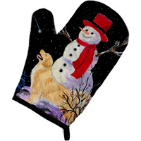 "Caroline's Treasures SS8579OVMT Golden Retriever Oven Mitt, 12"" by 8.5"", Multicolor"