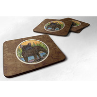 "Caroline's Treasures SS8597FC French Bulldog Foam Coasters (Set of 4), 3.5"" H x 3.5"" W, Multicolor"