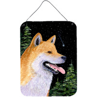 "Caroline's Treasures SS8598DS1216 Shiba Inu Aluminium Metal Wall or Door Hanging Prints, 16"" x 12"", Multicolor"