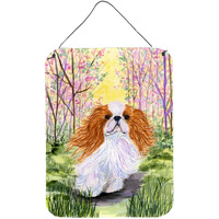 "Caroline's Treasures SS8613DS1216 English Toy Spaniel Aluminium Metal Wall or Door Hanging Prints, 16"" x 12"", Multicolor"