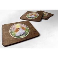 "Caroline's Treasures SS8613FC English Toy Spaniel Foam Coasters (Set of 4), 3.5"" H x 3.5"" W, Multicolor"