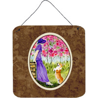 "Caroline's Treasures SS8616DS66 Corgi Aluminum Metal Wall or Door Hanging Prints, 6 x 6"", Multicolor"