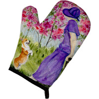 "Caroline's Treasures SS8616OVMT Corgi Oven Mitt, 12"" by 8.5"", Multicolor"