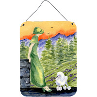 "Caroline's Treasures SS8618DS1216 Poodle Aluminium Metal Wall or Door Hanging Prints, 16"" x 12"", Multicolor"