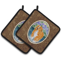 "Caroline's Treasures Nova Scotia Duck Toller Pair of Pot Holders SS8619PTHD, 7.5HX7.5W, Multicolor"