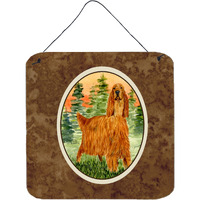 "Caroline's Treasures SS8625DS66 Irish Setter Aluminum Metal Wall or Door Hanging Prints, 6 x 6"", Multicolor"