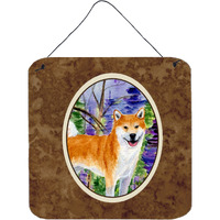"Caroline's Treasures SS8629DS66 Shiba Inu Aluminum Metal Wall or Door Hanging Prints, 6 x 6"", Multicolor"