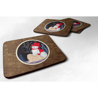 "Caroline's Treasures SS8644FC Lhasa Apso Foam Coasters (Set of 4), 3.5"" H x 3.5"" W, Multicolor"